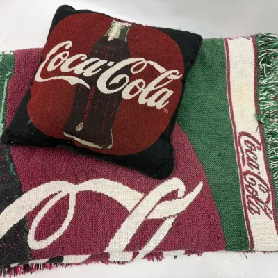 Coca-Cola Throw Blanket & Decorative Pillow