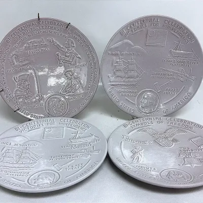 “Frankoma Pottery” Bicentennial Celebration Commemorative Plates Set 