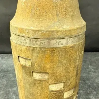 Vintage Dial-A-Recipe Cocktail Shaker