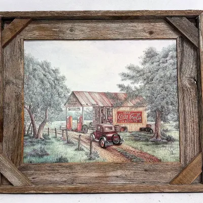 Framed “Kay Lamb Shannon Coco Cola” Store Print