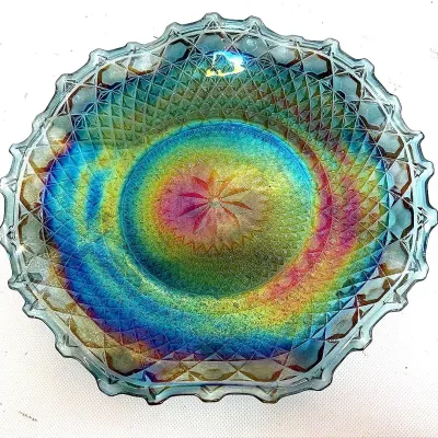 Indiana Glass Winosor Iridescent Carnival Glass 