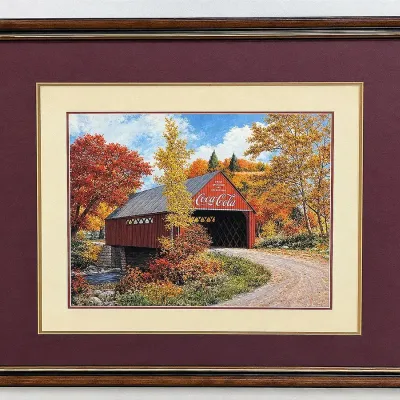 Vintage “Coca Cola” Bridge Scenic Wall Art