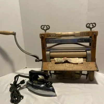 Old Fashioned Wringer & Iron