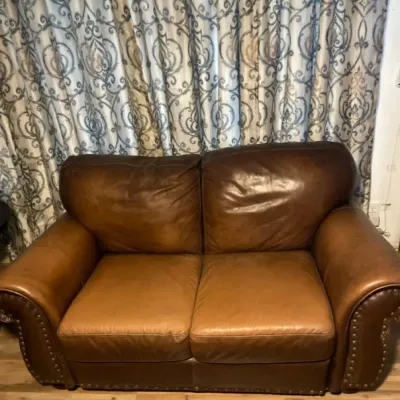 Leather-Like Loveseat