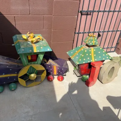 Christmas Train And Joy Outdoor Decor 