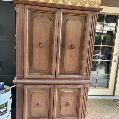 Solid Wood Entertainment Cabinet