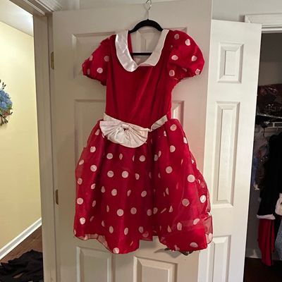 Disney Store Minnie Mouse Red Polka Dot Costume Dress