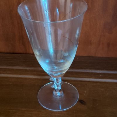 Set of 10 Fostoria Engagement Pattern Etched Crystal Stemware Goblets