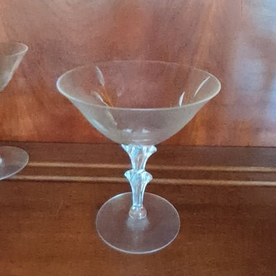 Tiffin-Franciscan Crystal Champagne Coupe Glasses