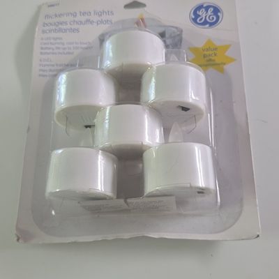 GE Flickering LED Tea Lights (6-Pack)