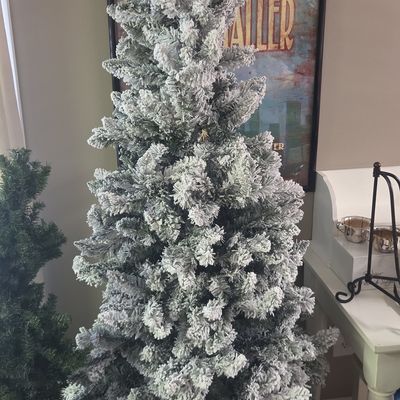 Flocked Artificial Christmas Tree