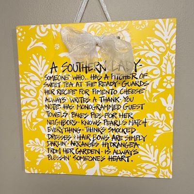 A Southern Lady Decorative Wall Plaque