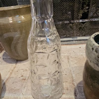 Vintage Diamond Pattern Soda Bottle