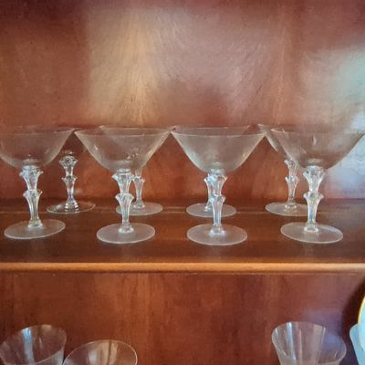 Tiffin-Franciscan Crystal Champagne Coupe Glasses