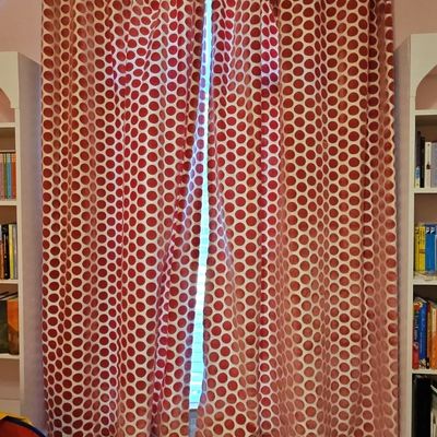 Red Polka Dot Window Curtains