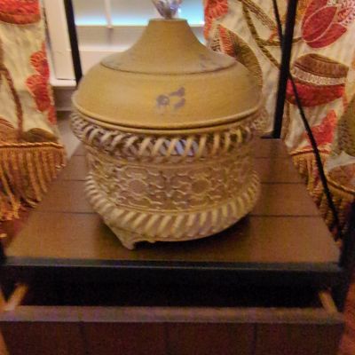 Vintage Decorative Ceramic Lidded Jar