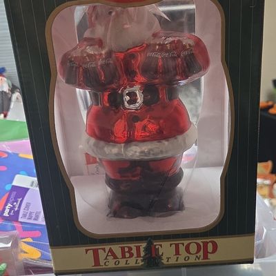 Coca-Cola Table Top Collection Mercury Glass Santa Figurine