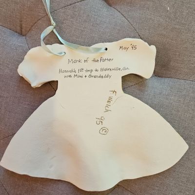 Mark of the Potter Ceramic Dress Ornament