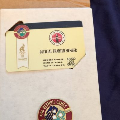 1996 Atlanta Olympic Games Pin Society Charter Member Kit with Countdown Collector's Book