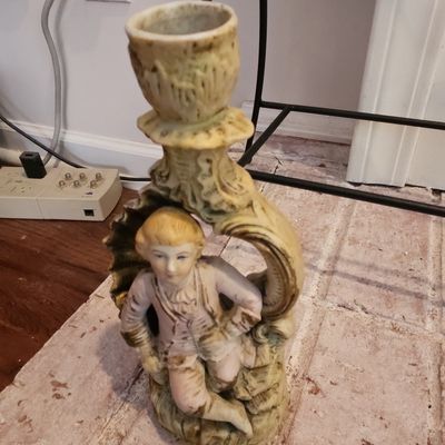 Vintage "Jack and Jill" Figural Porcelain Candlestick Holders