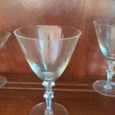 Fostoria Engagement Pattern Crystal Wine Glasses