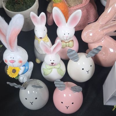 Assorted Easter Bunny Decorative Figurines