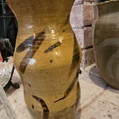Studio Pottery Slip-Decorated Vase