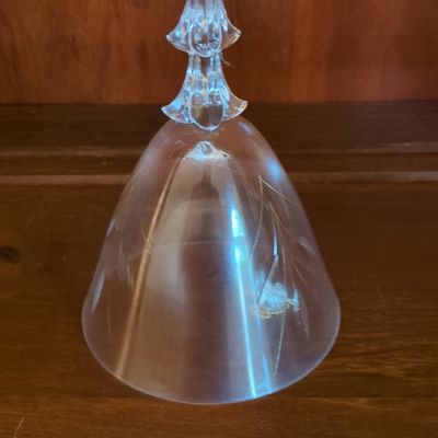 Vintage Etched Glass Bell