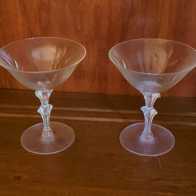 Vintage Tiffin-Franciscan "Engagement" Champagne Coupes
