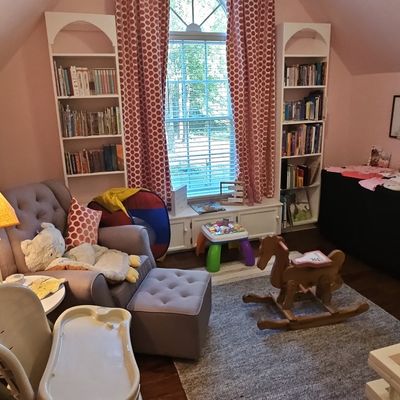 Tufted Nursery Glider and Ottoman
