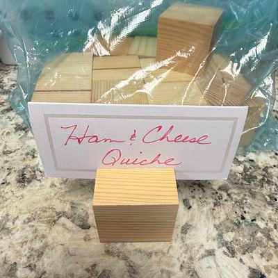Unfinished Wooden Place Card Holders
