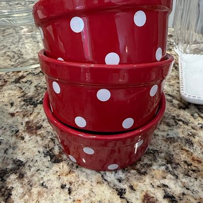 Temp-Tations Red Polka Dot Ramekins