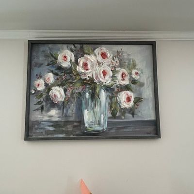 Floral Still Life Oil Painting by Tre Sorelle Studios