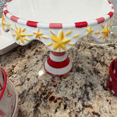 Certified International "Peppermint" Cake Stand