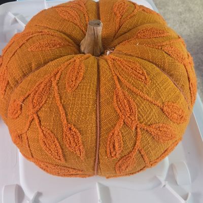 Textured Leaf Pattern Fabric Pumpkin