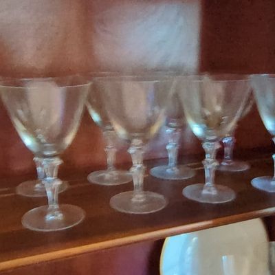 Fostoria Engagement Pattern Crystal Wine Glasses