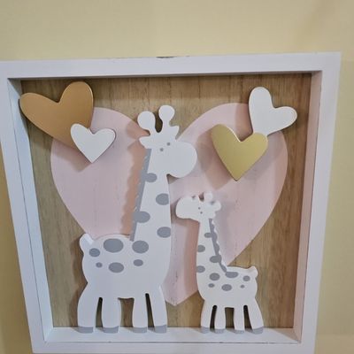 Hobby Lobby Giraffe and Calf Nursery Wall Art