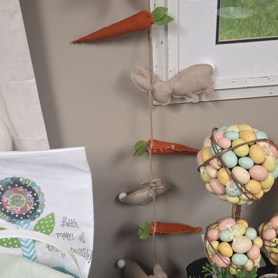 Easter Bunny and Carrot Burlap Garland