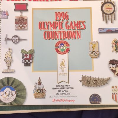 1996 Atlanta Olympic Games Pin Society Charter Member Kit with Countdown Collector's Book