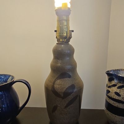 Mid Century Modern Stoneware Table Lamp
