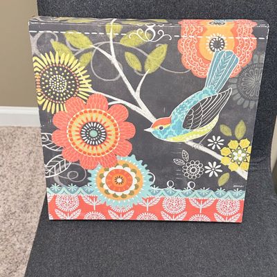 J. Brinley Floral Bird Canvas Art