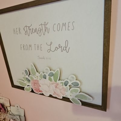 Her Strength Comes From The Lord Wall Art