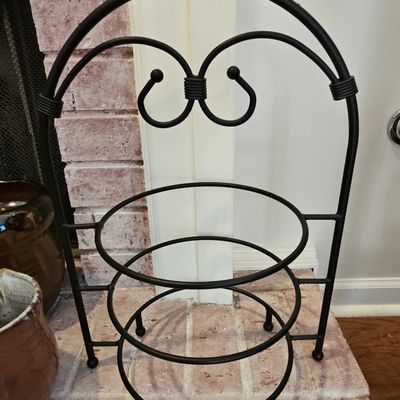 Wrought Iron Two-Tier Pie Stand