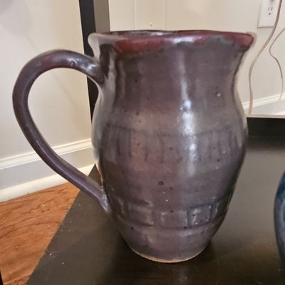 Hand-Thrown Studio Pottery Pitcher