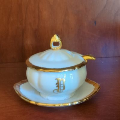 Haas & Czjzek Porcelain Jam or Mustard Pot