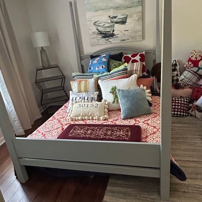 Painted Four-Poster Bed Frame