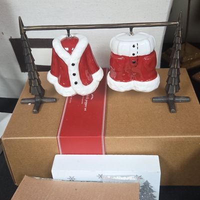 Holiday Santa Suit Salt and Pepper Shaker Set