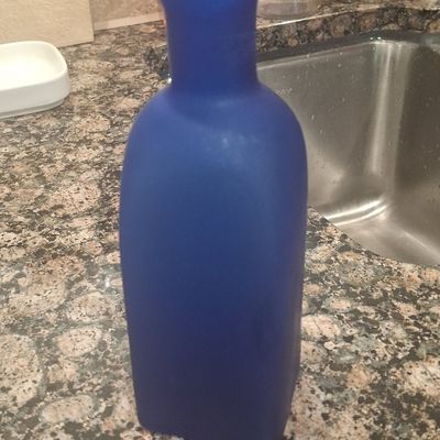 Mid-Century Modern Cobalt Blue Satin Glass Vase by Franco Moretti