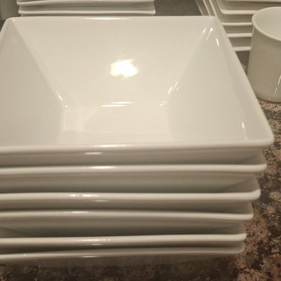 Our Table Simply White Square Bowls