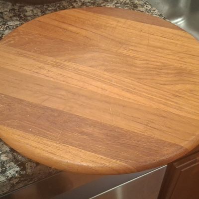 Mid-Century Modern Dansk Teak Round Serving Board by Jens Quistgaard